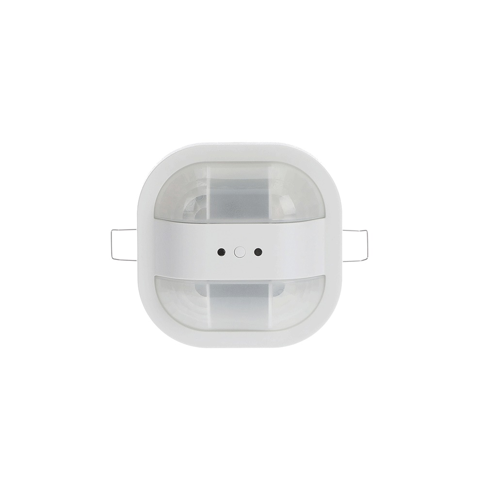 Rilevatore movimento KNX PIR Sky bianco con doppio canale, controllo luci, per controsoffitti e montaggio a superficie