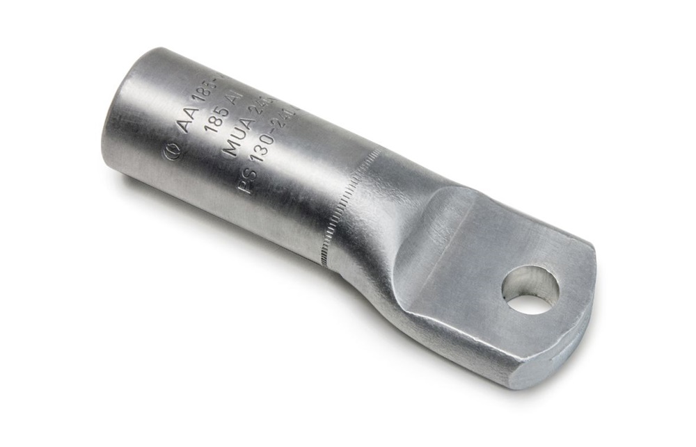Capocorda monometallico alluminio 185mmq vite 12mm per cavi MT tripolari e funi acciaio rivestito