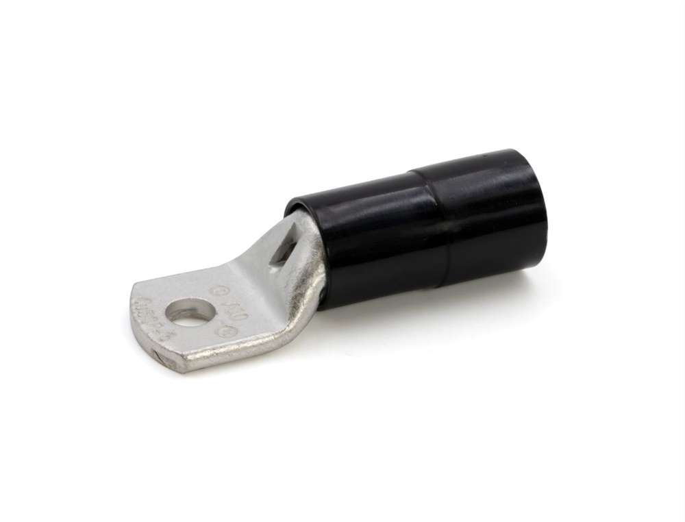 Capocorda isolato occhiello PA6.6 50mmq rame flessibile vite M6 nero per elettricità