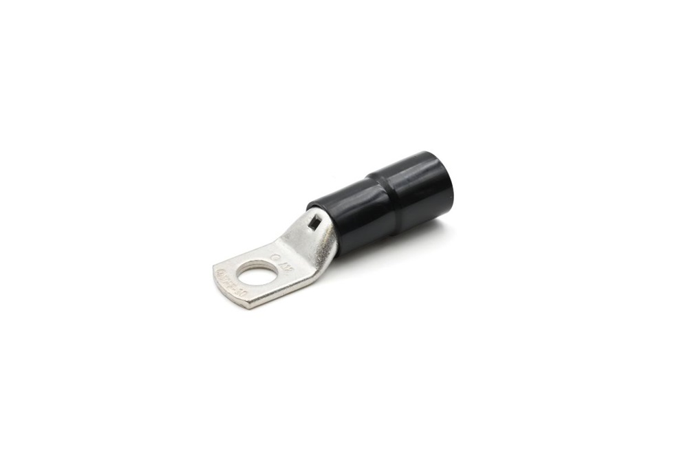 Capocorda ad occhiello preisolato PA6.6 per conduttori rame flex vite M6 50mmq lunghezza 15mm