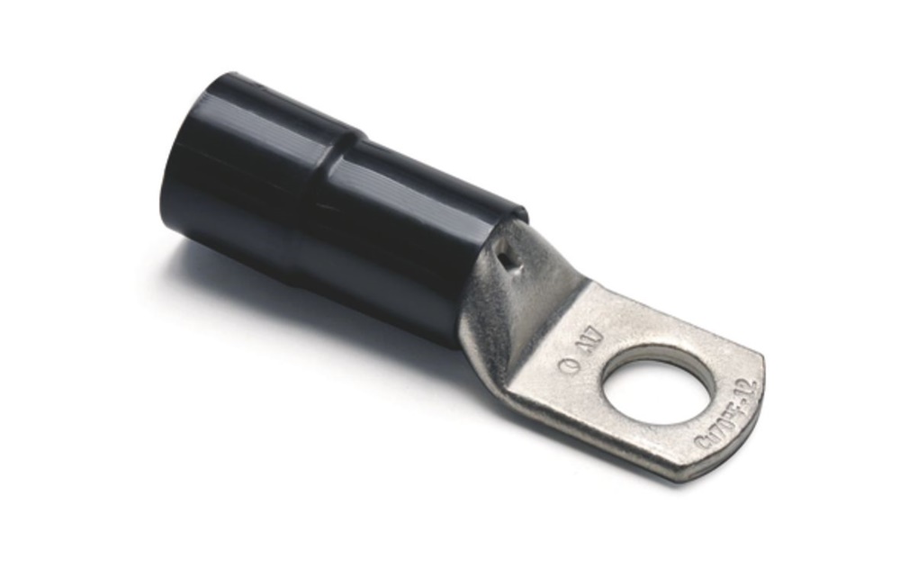 Capocorda ad occhiello preisolato PA6.6 per conduttori rame flex vite 12mm 70mmq