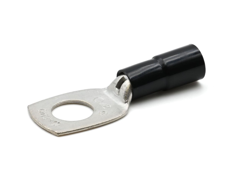 Capocorda isolato ad occhiello PA6.6 10mmq rame vite 10mm per connessioni elettriche flessibili