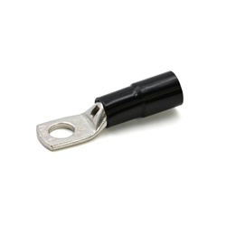 Capocorda isolato occhiello rame 10mmq flessibile vite M6 nero per collegamenti elettrici sicuri
