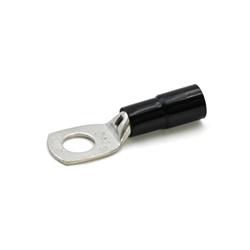 Capocorda isolato occhiello PA6.6 rame 10mmq vite M8 nero flessibile per elettricità