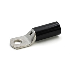 Capocorda ad occhiello isolato PA6.6 rame 120mmq vite 10mm per applicazioni elettriche flexible classe 5 nero