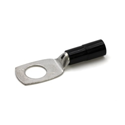 Capocorda isolato ad occhiello PA6.6 nero rame 16mmq vite 12mm per elettricisti flessibile