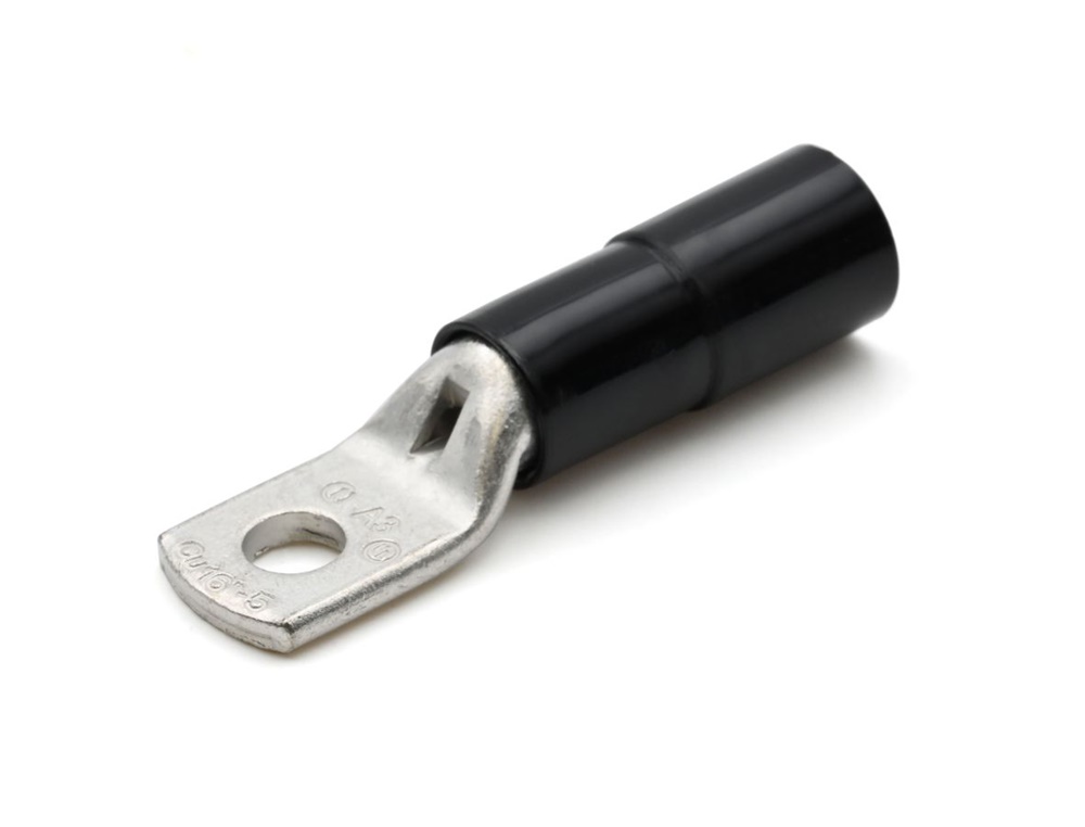 Capocorda ad occhiello isolato PA6.6 16mmq rame flessibile vite 4mm per connessioni elettriche sicure