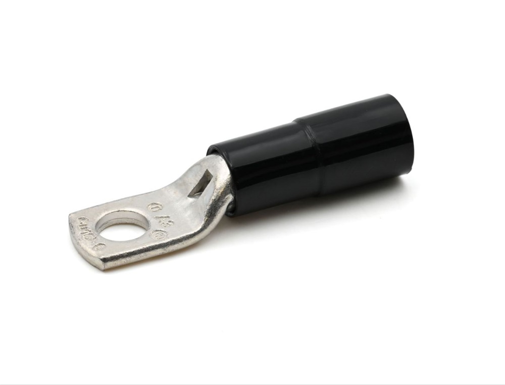 Capocorda ad occhiello isolato PA6.6 16mmq rame flessibile vite 8mm elettrico nero
