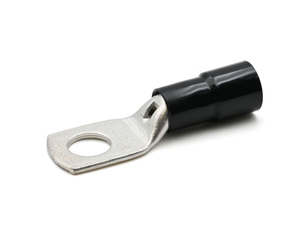 Capocorda isolato ad occhiello 25mmq flessibile rame stagnato nero elettrico CEANE5-M10