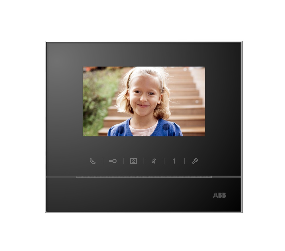 Monitor vivavoce 4,3 nero compatto per comunicazione e controllo indoor