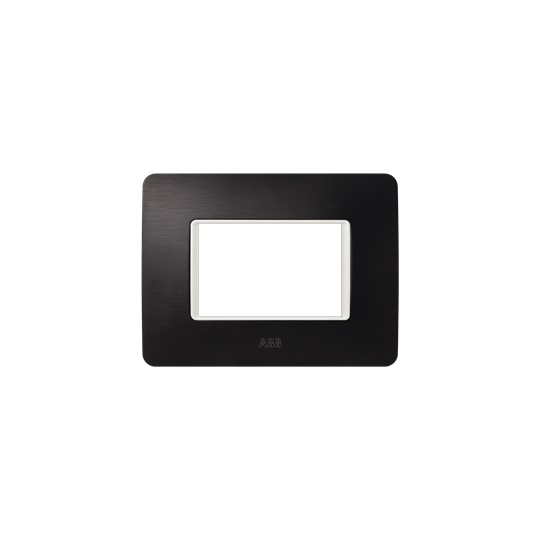 Placca da incasso 3 moduli Xite Iron Black design moderno per impianti residenziali e commerciali
