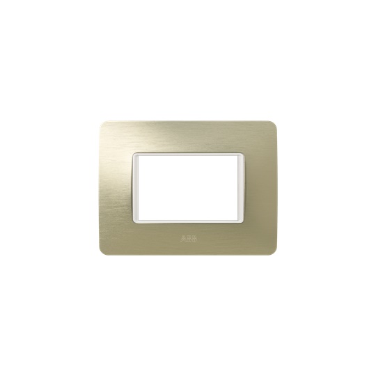 Placca Xite 3 moduli Champagne Gold incasso design elegante residenziale professionale