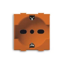Presa bipasso 2P+T 16A 250V P30/P17 arancione per installazioni elettriche domestiche e professionali