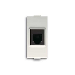 Presa telefonica RJ12 incasso 1 gang bianco per installazioni residenziali e professionali