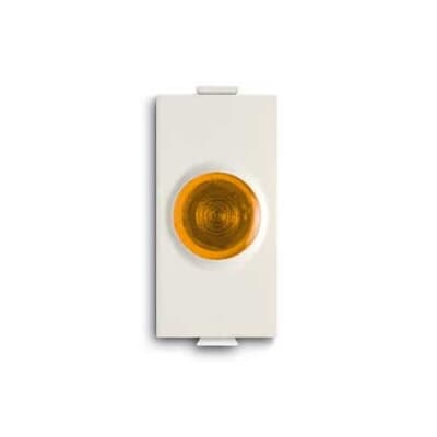 Spia segnalazione luminosa arancio modulare senza lampada per impianti elettrici
