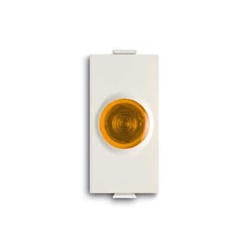 Spia segnalazione luminosa arancio modulare senza lampada per impianti elettrici