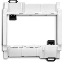 Supporto barra DIN 1-2-3 moduli resistente colore chiaro per impianti elettrici modulari