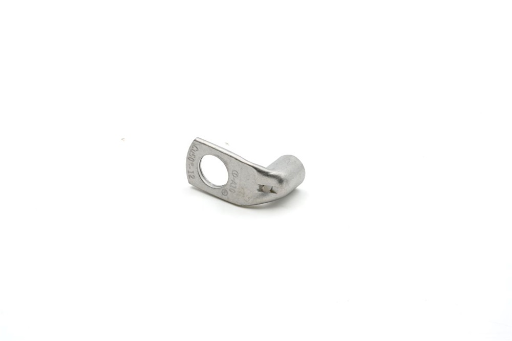 Capocorda ad occhiello rame 50mmq vite 12mm piegato 90° per impianti elettrici