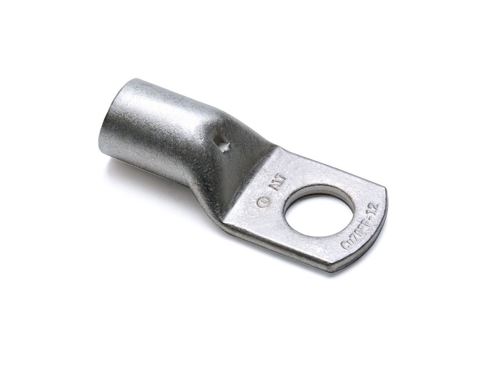 Capocorda ad occhiello rame flessibile 70mmq vite 12mm per conduttori flessibili classe 5 e 6