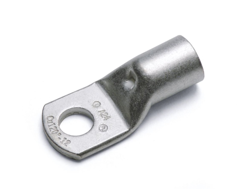 Capocorda ad occhiello rame 120mmq vite M12 per conduttori flessibili classe 5 uso elettrico