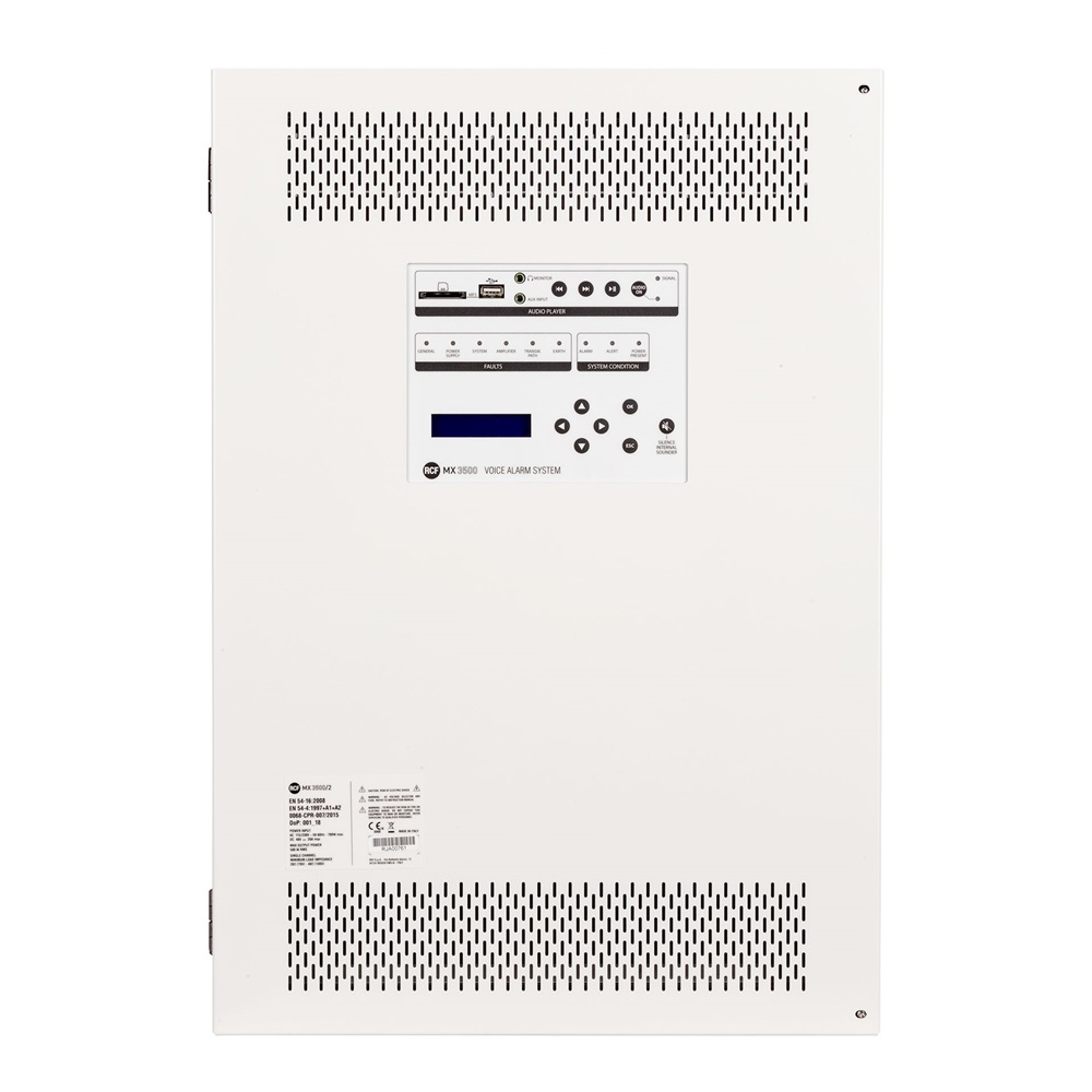 Matrice amplificata 500W EN54 sistema allarme vocale piccole medie dimensioni