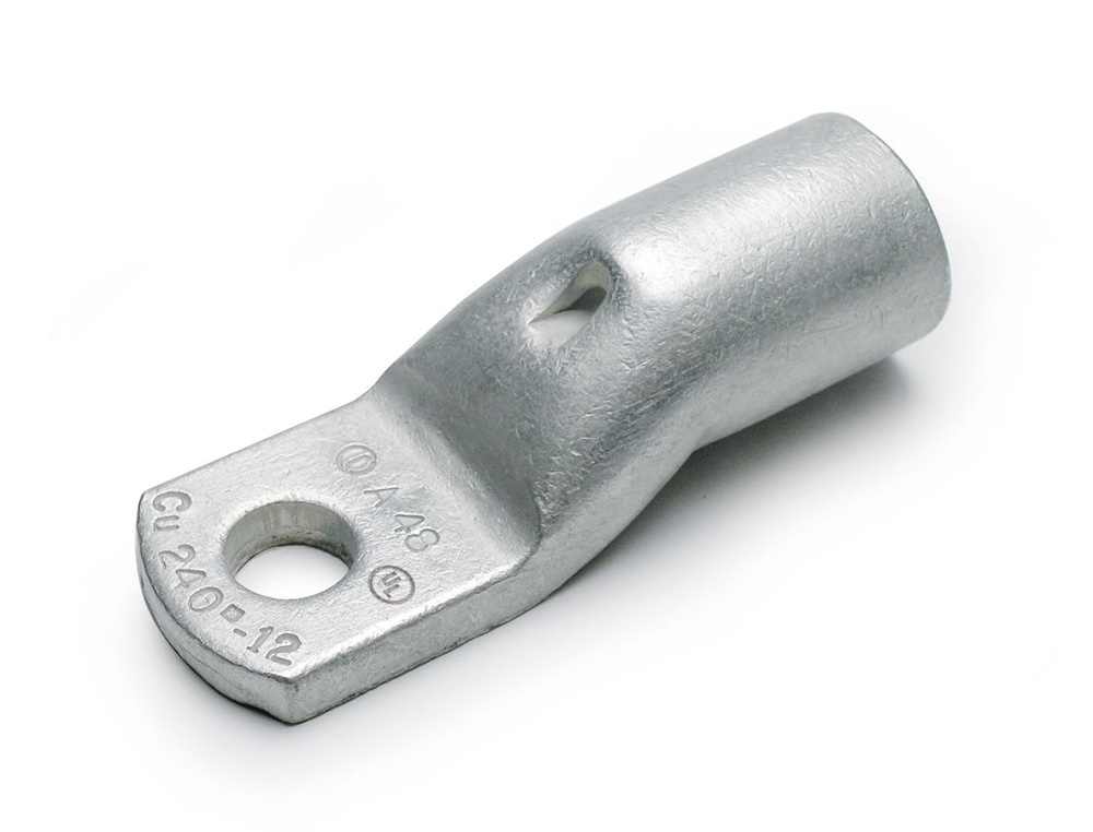 Capocorda ad occhiello rame 240mmq vite 12mm attacco contenuto per interruttori BT