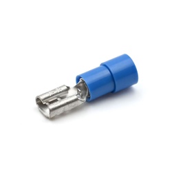 Innesto femmina blu 4,8x0,5 mm connettore ottone parzialmente isolato PA per applicazioni elettriche
