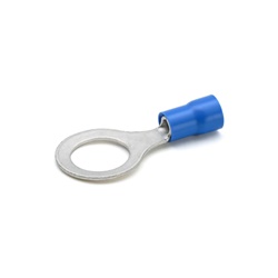 Capocorda ad occhiello preisolato PVC blu vite 10mm per conduttori rame 1,5-2,5 mmq elettrico