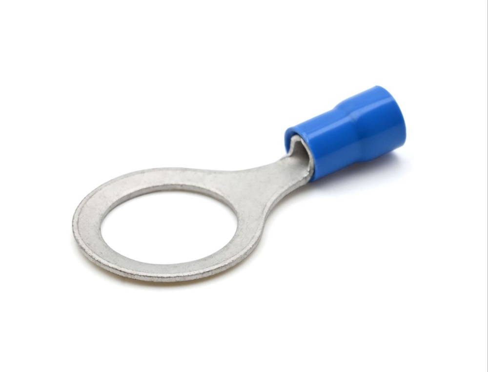 Capocorda blu occhiello vite 12mm per installazioni elettriche