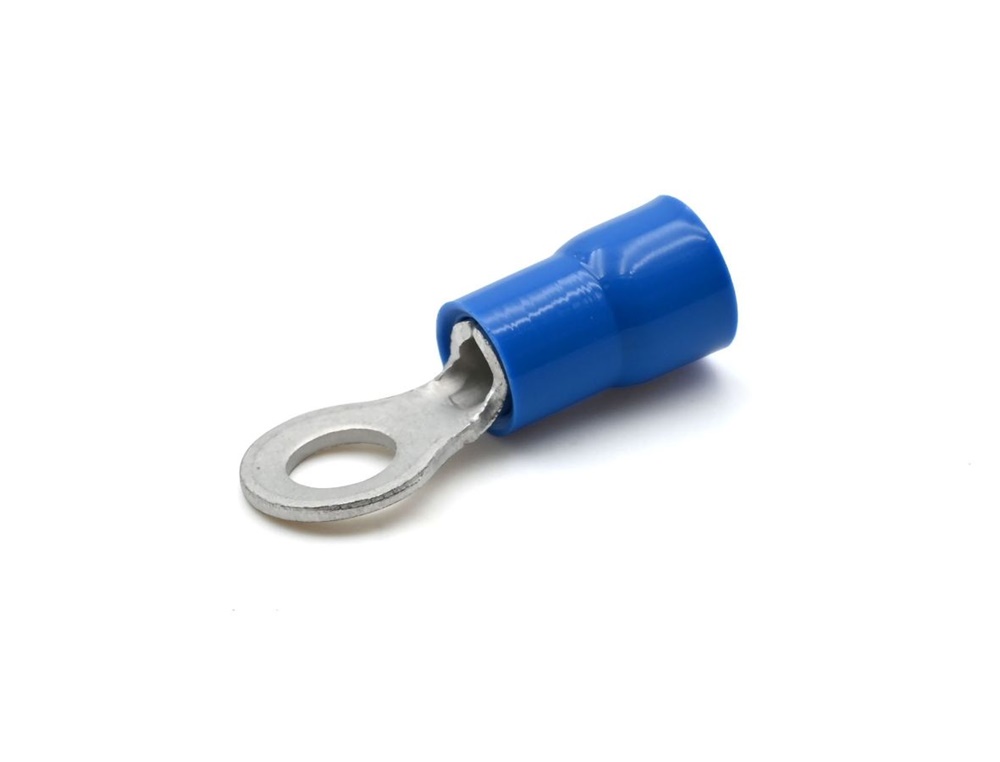 Capocorda blu occhiello vite 3,5 mm per connessioni elettriche