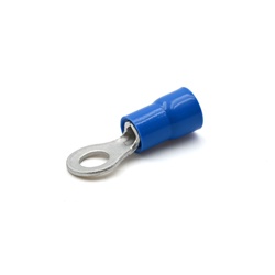 Capocorda blu ad occhiello vite 3,5 mm per conduttori rame 1,5-2,5 mmq uso elettrico