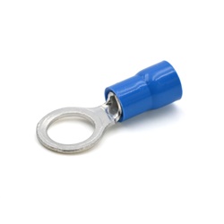 Capocorda blu ad occhiello preisolato vite 7mm per conduttori rame 1,5-2,5 mmq uso elettrico