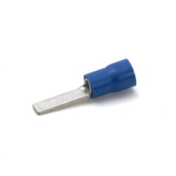 Capocorda blu puntale piatto 12,8x3,5mm per cablaggio elettrico