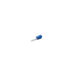 Capocorda blu puntale piatto P 13,3x2,5 mm, preisolato PVC, per conduttori rame 1,5-2,5 mmq