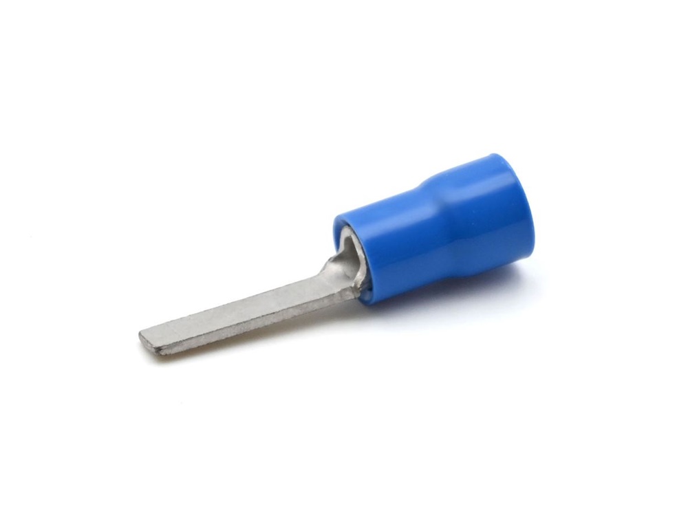 Capocorda blu puntale piatto 13,3x2,9 per connessioni elettriche