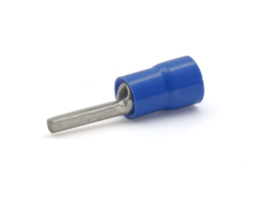 Capocorda blu puntale tondo P12mm per connessioni elettriche