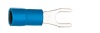 Capicorda preisolati in pvc blu a forcelle 4mm (confezione 100pz) 