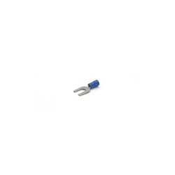 Capocorda forchetta preisolato PVC blu vite 6mm per conduttori rame 1,5-2,5 mmq uso elettrico