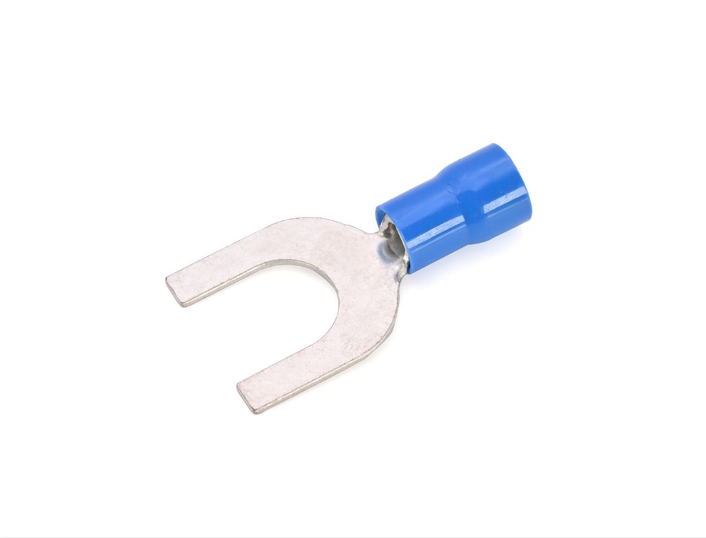 Capocorda blu forchetta vite 8mm connettore elettrico industriale