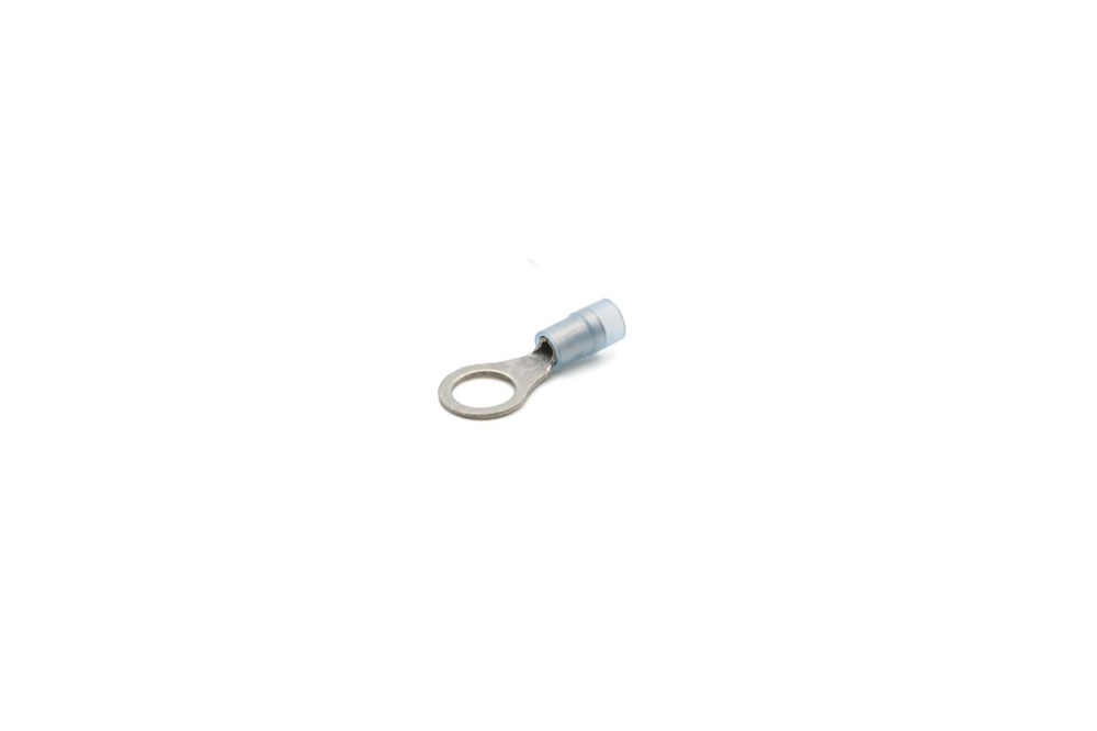 Capocorda rinforzato preisolato blu occhiello vite 8mm rame 1,5-2,5mmq uso elettrico