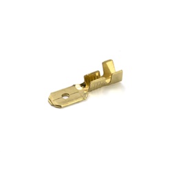 Innesto maschio nudo ottone 1-2,5 mmq 6,3x0,8 mm connettore elettrico professionale