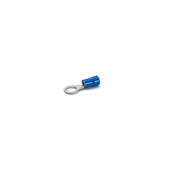 Capocorda ad occhiello preisolato policarbonato blu halogen free vite 6mm 1,5-2,5 mmq per conduttori rame