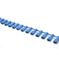 Innesto femmina isolato blu 6,3x0,8 mm connettore elettrico industriale