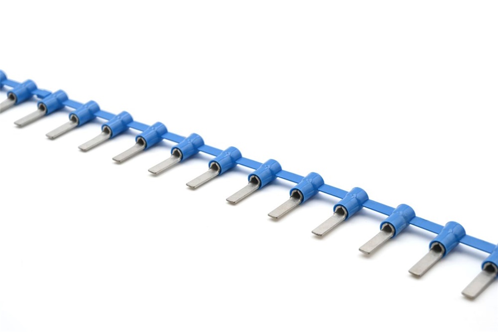 Capocorda concatenato blu punta tonda P10mm cablaggio elettrico