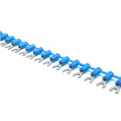 Capocorda concatenato blu forchetta vite 4mm per elettrico