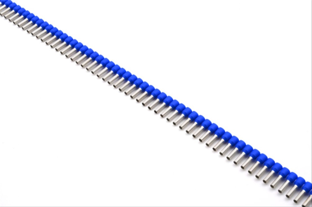 Tubetto terminale concatenato preisolato PA6 per cavi flessibili rame 2,5 mmq uso elettrico industriale