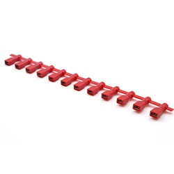 Innesto femmina isolato rosso 6,3x0,8 mm per automazione industriale