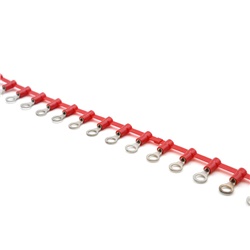 Capocorda concatenato occhello preisolato rosso policarbonato 0,25-1,5 mmq cablaggio elettrico