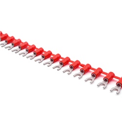 Capocorda concatenato forcella rosso preisolato policarbonato per rame 0,25-1,5 mmq elettrico
