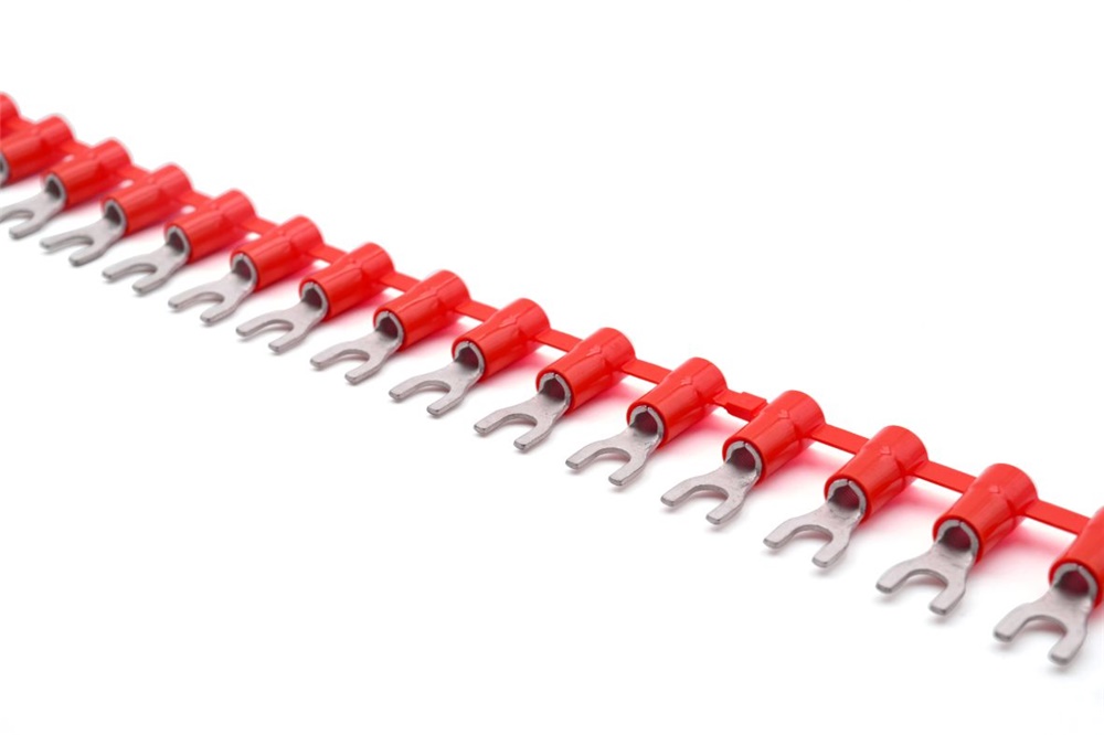 Capocorda concatenato rosso preisolato policarbonato per conduttori rame 0,25-1,5 mmq elettrico professionale